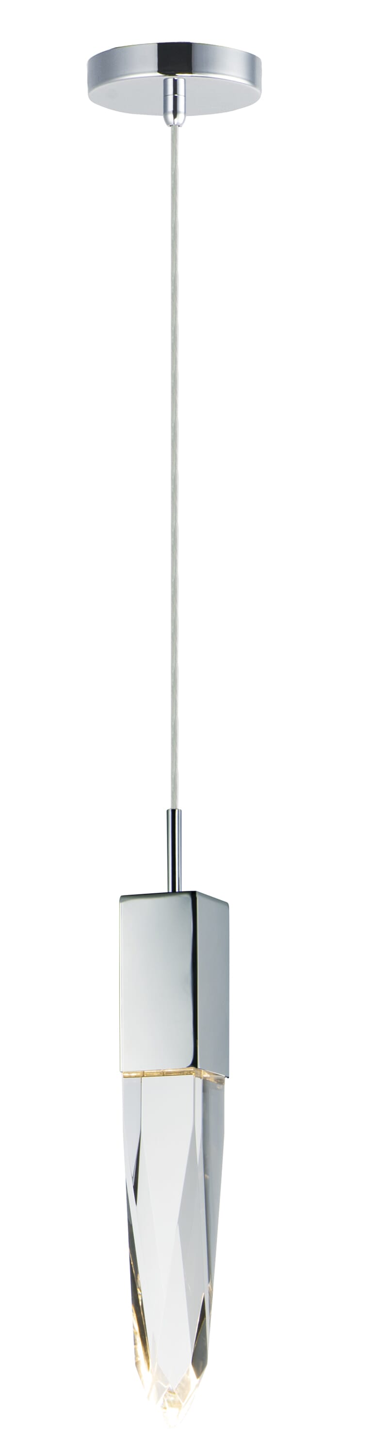 ET2 Lighting Quartz 17.25" LED Mini Pendant in Polished Chrome