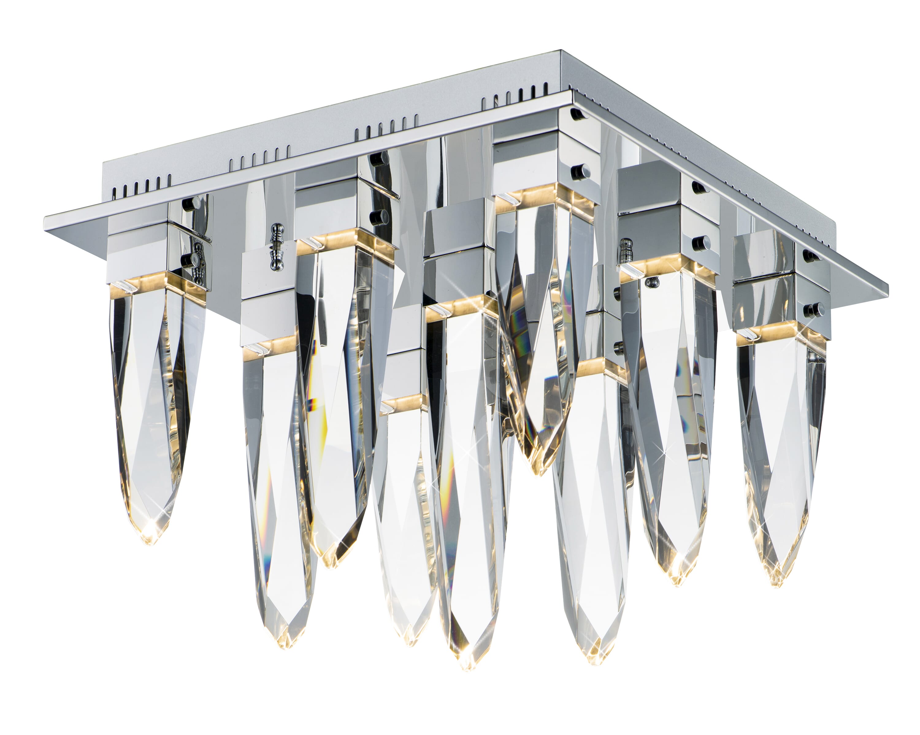 ET2 Lighting Quartz 17.75" LED 9-Light Ceiling Light in Polished Chrome