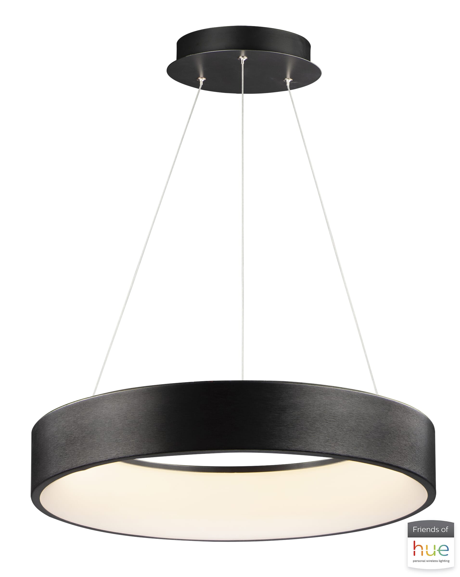 ET2 Lighting IQ 23.5" LED Pendant with Philips Hue in Brushed Black