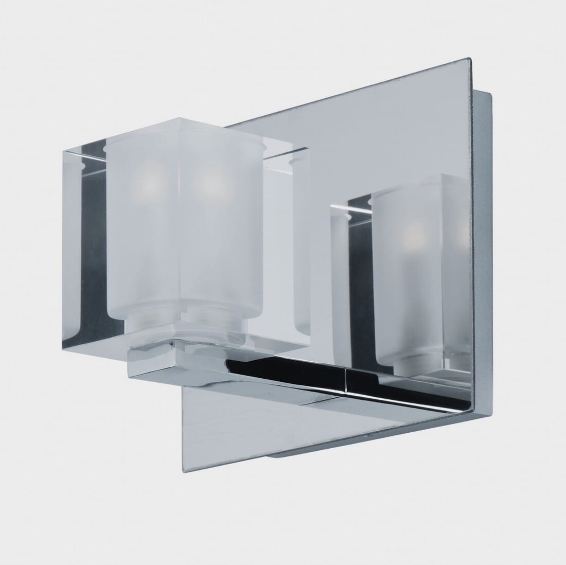 ET2 Blocs LED 6" Clear Glass Bathroom Vanity Light in Polished Chrome