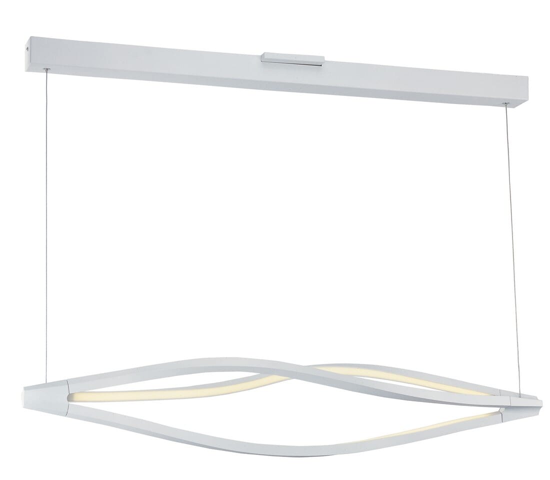 ET2 Cyclone LED 42.25" 3-Light Matte White Linear Pendant in Matte White