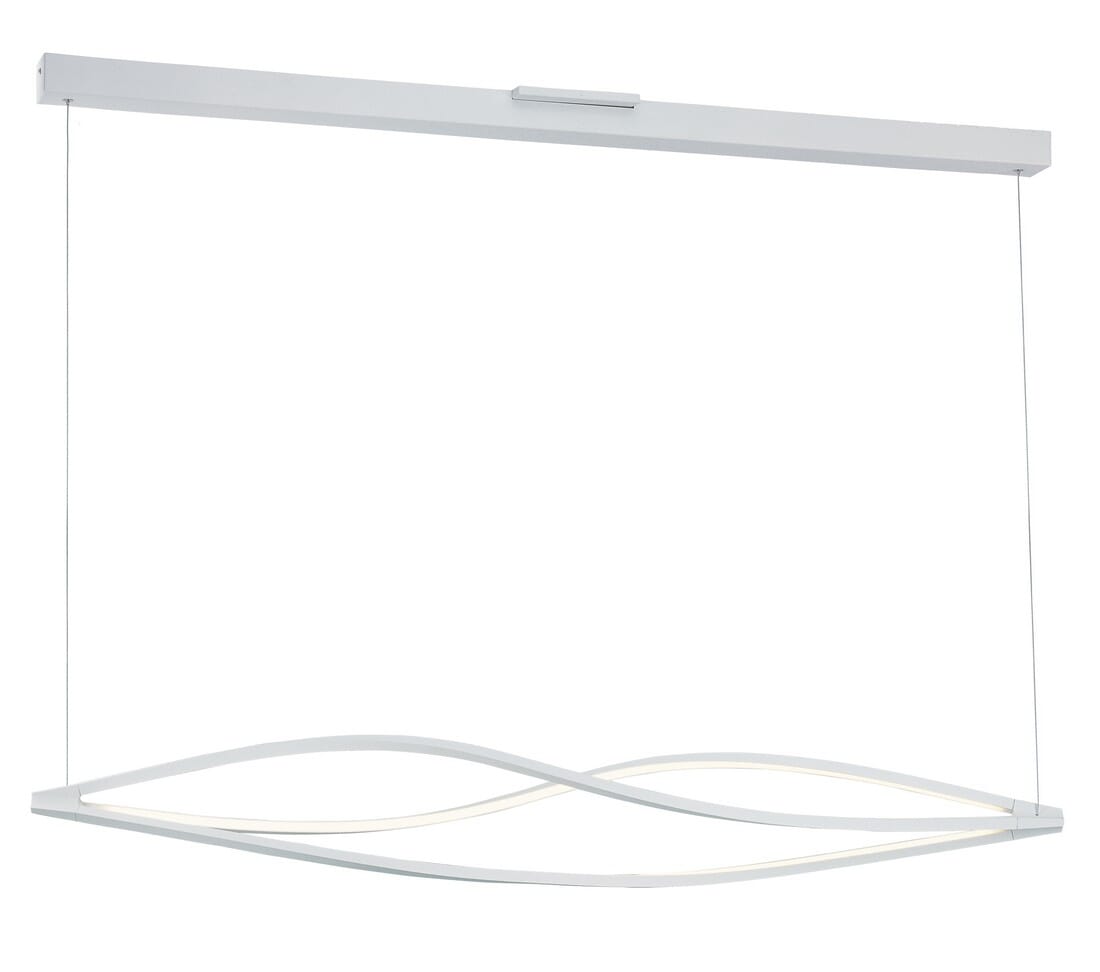 ET2 Cyclone LED 71" 3-Light Matte White Glass Pendant in Matte White