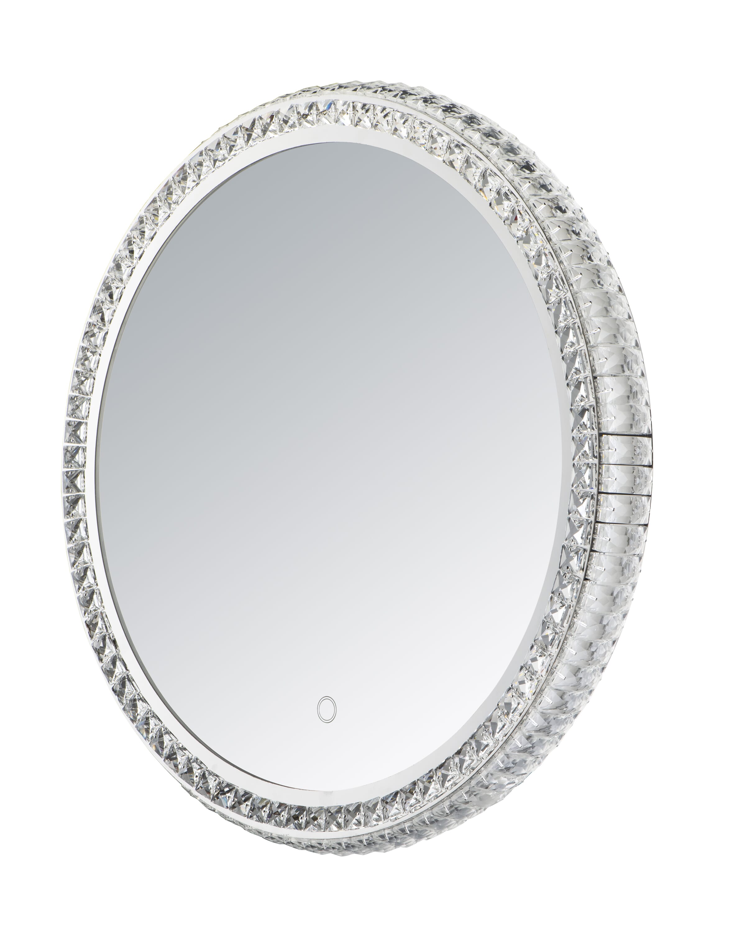 ET2 Lighting Crystal 23.75" LED Round Lighted Mirror