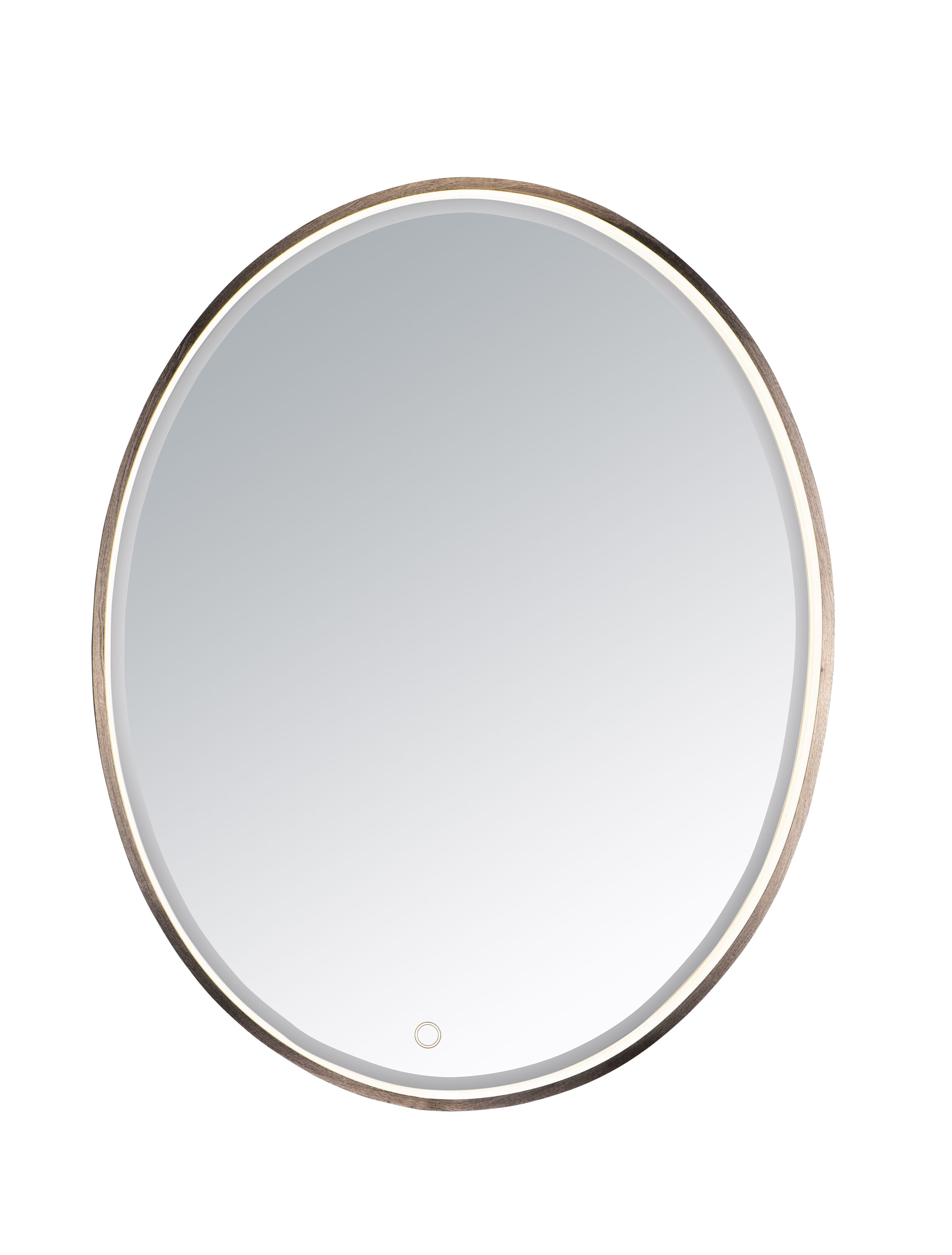 ET2 Lighting Mirror 29.5" LED Oval Mirror in Anodized Bronze