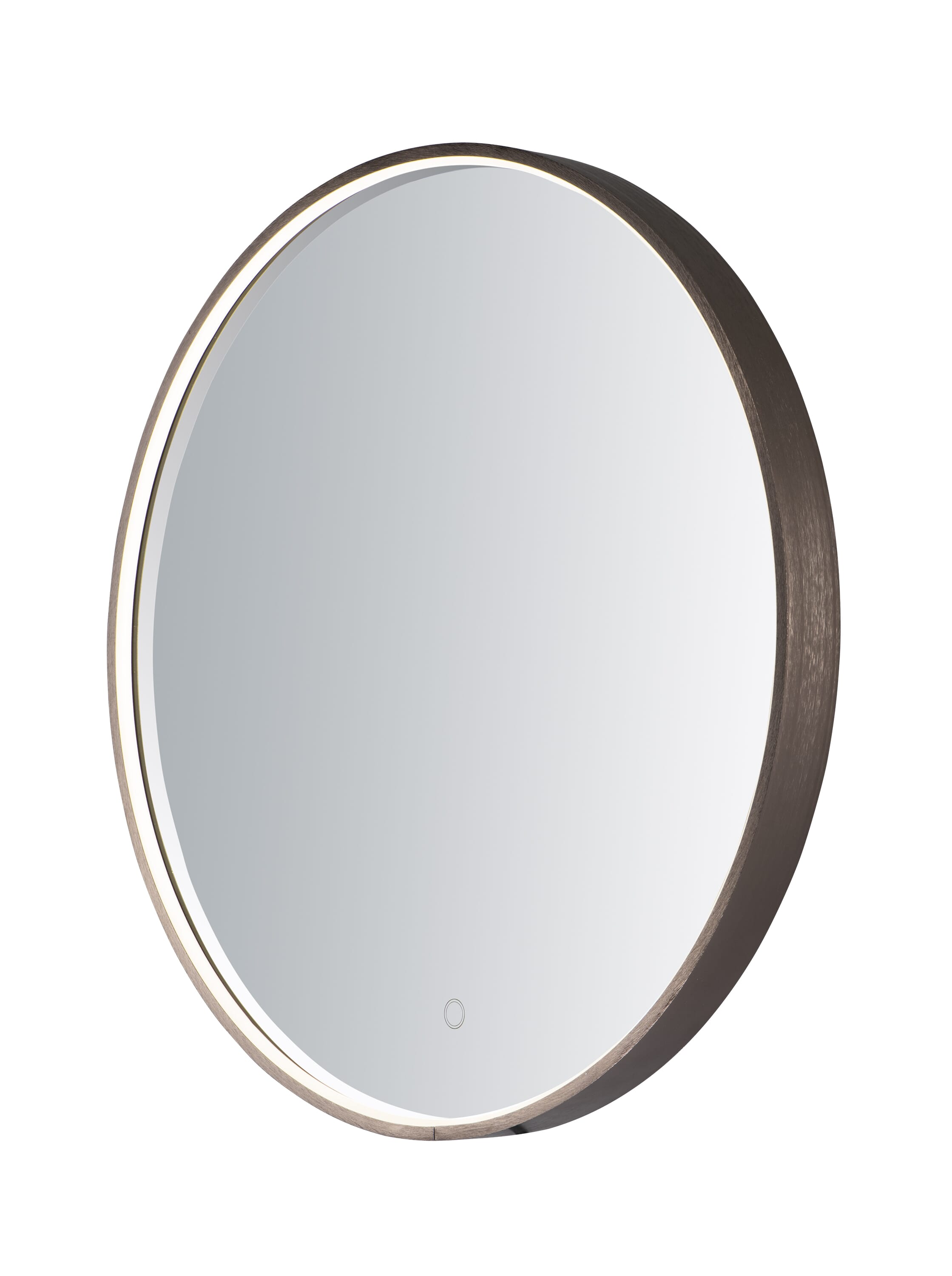 ET2 Lighting Mirror 27.5" LED Round Lighted Mirror in Anodized Bronze