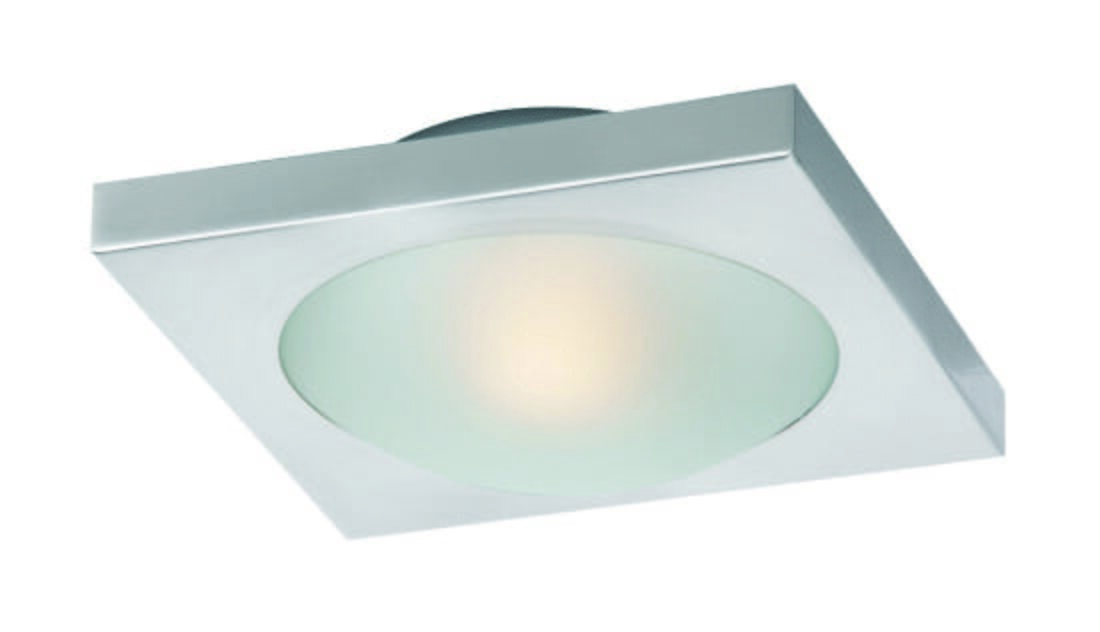 ET2 Piccolo LED 7.5" Frost White Glass Flush Mount in Satin Nickel