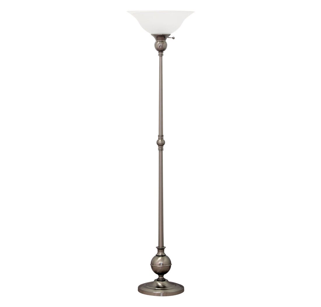 House of Troy Essex 69" Torchiere Floor Lamp in Satin Nickel