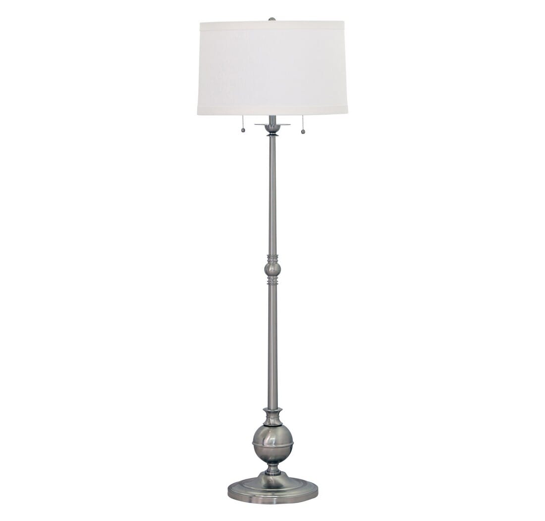 House of Troy Essex 57" 2-Light Twin Pull Floor Lamp in Satin Nickel