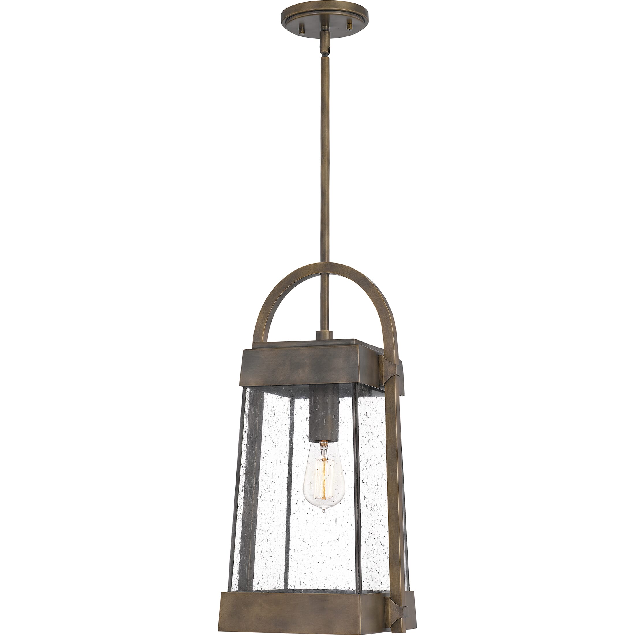 Quoizel Ellington 10" Outdoor Hanging Light in Statuary Bronze