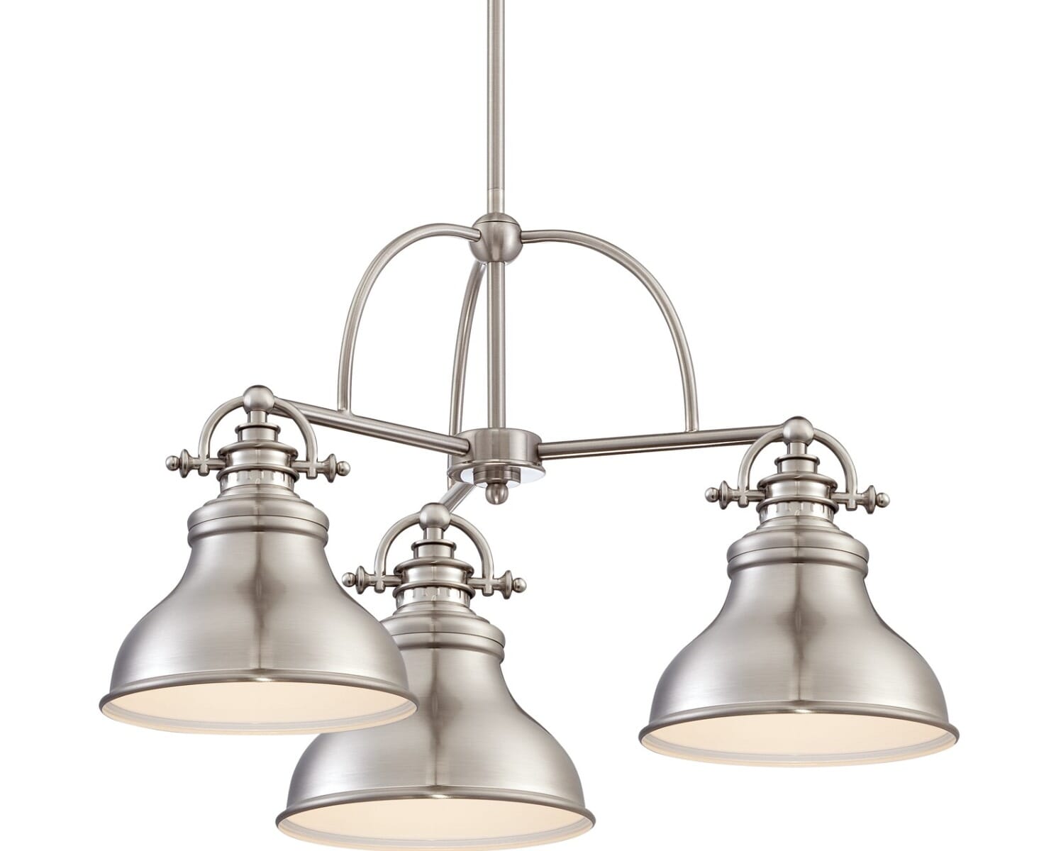 Quoizel Emery 3-Light 15" Transitional Chandelier in Brushed Nickel