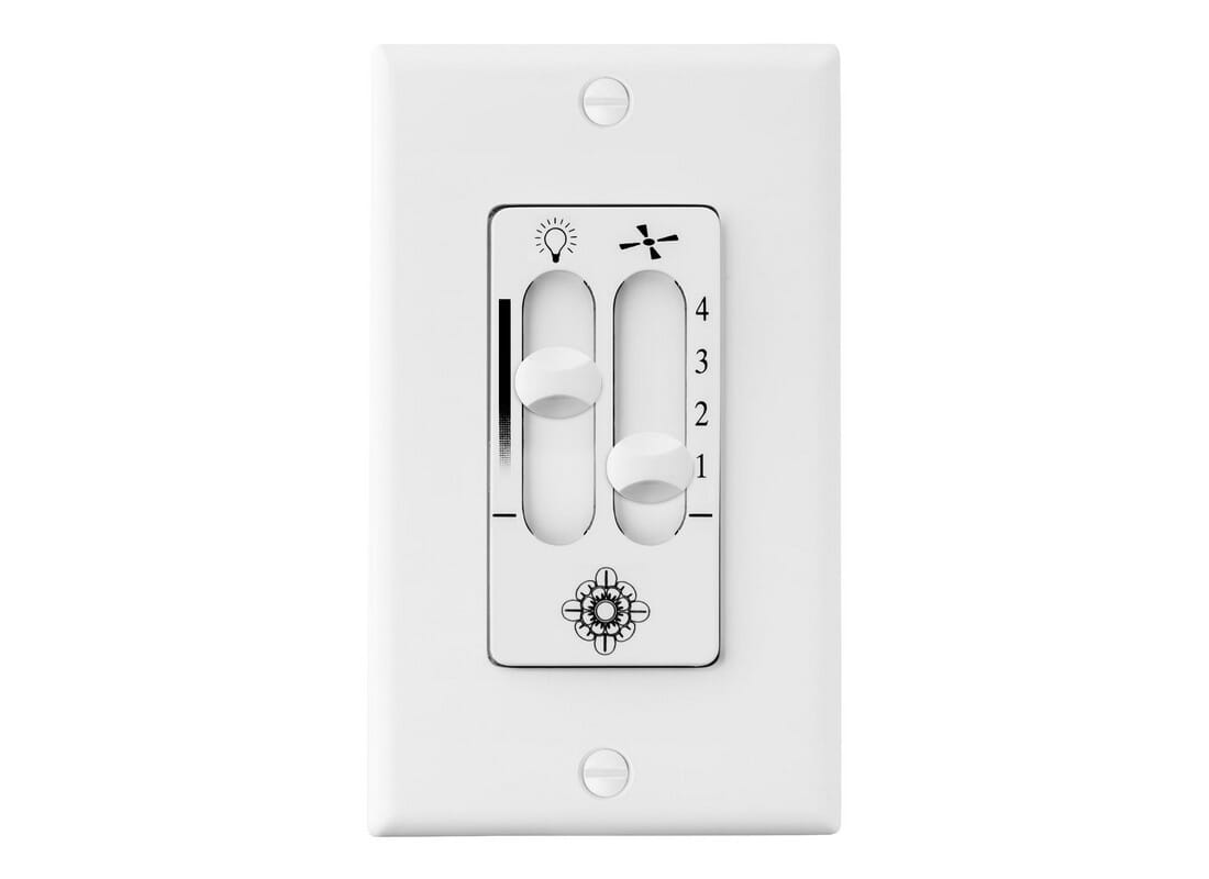 Monte Carlo 4-Speed Dimmable Wall Control in White