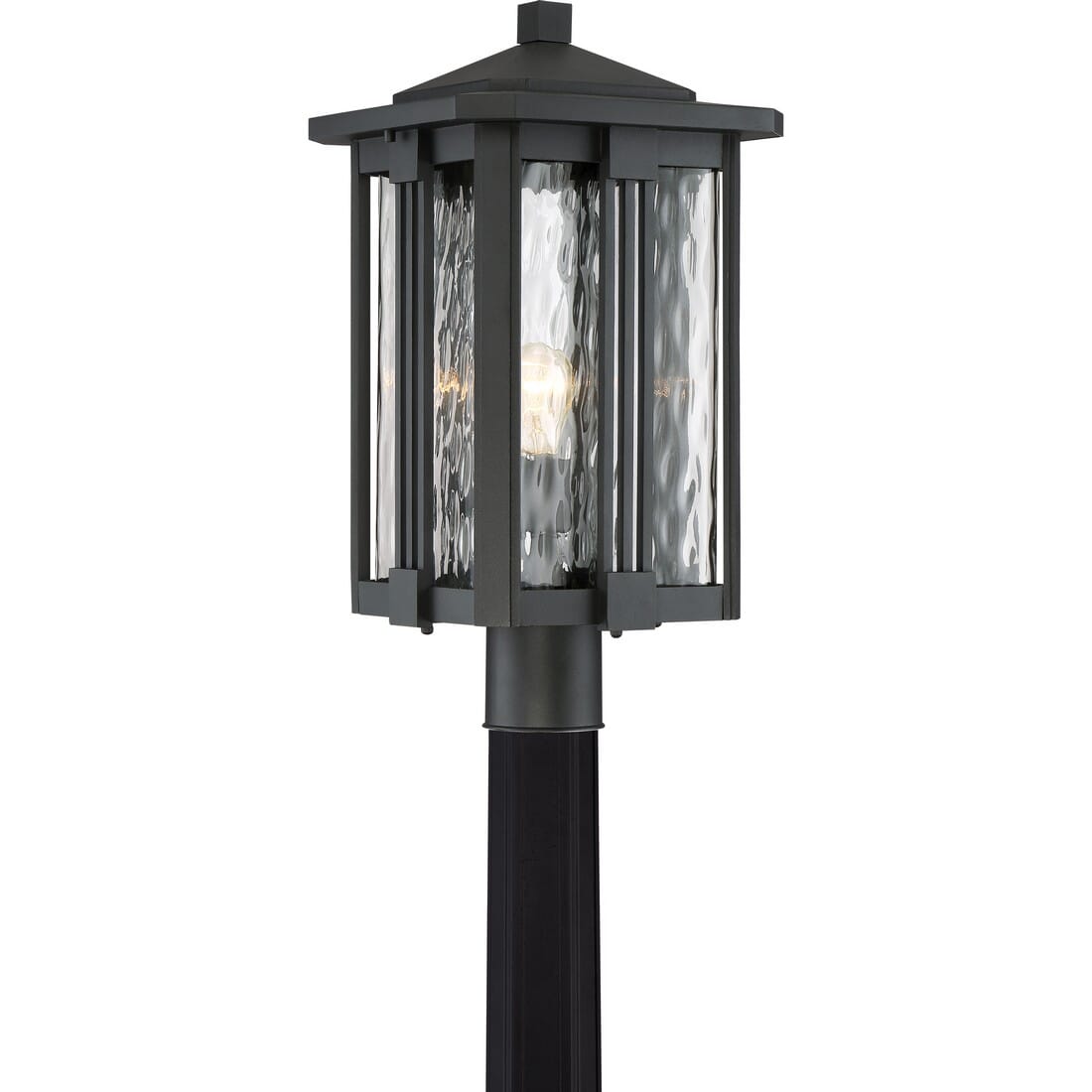 Quoizel Everglade 11" Outdoor Post Light in Earth Black