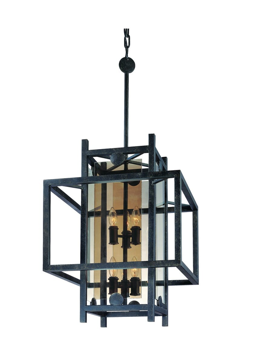 Troy Crosby 6-Light Chandelier in French Iron