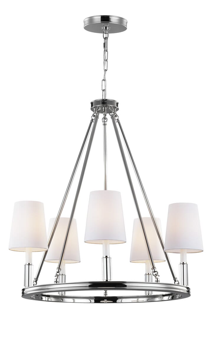 Feiss Lismore Medium Chandelier in Polished Nickel