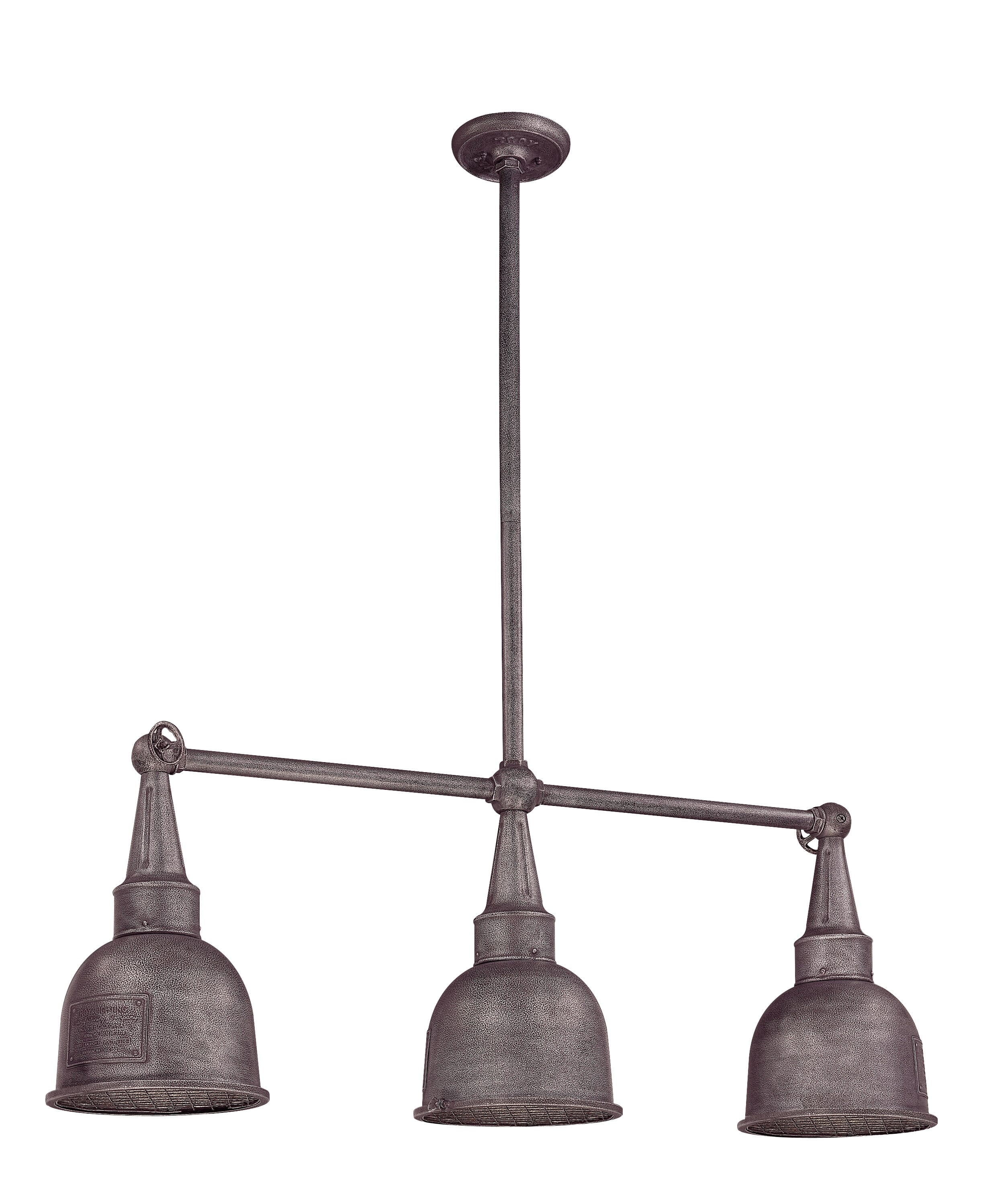 Troy Raleigh 3-Light 10" Kitchen Island Light in Old Silver