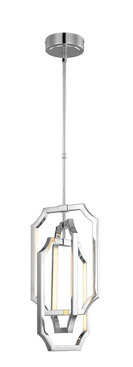 Feiss Audrie 6-Light LED Polished Nickel Pendant