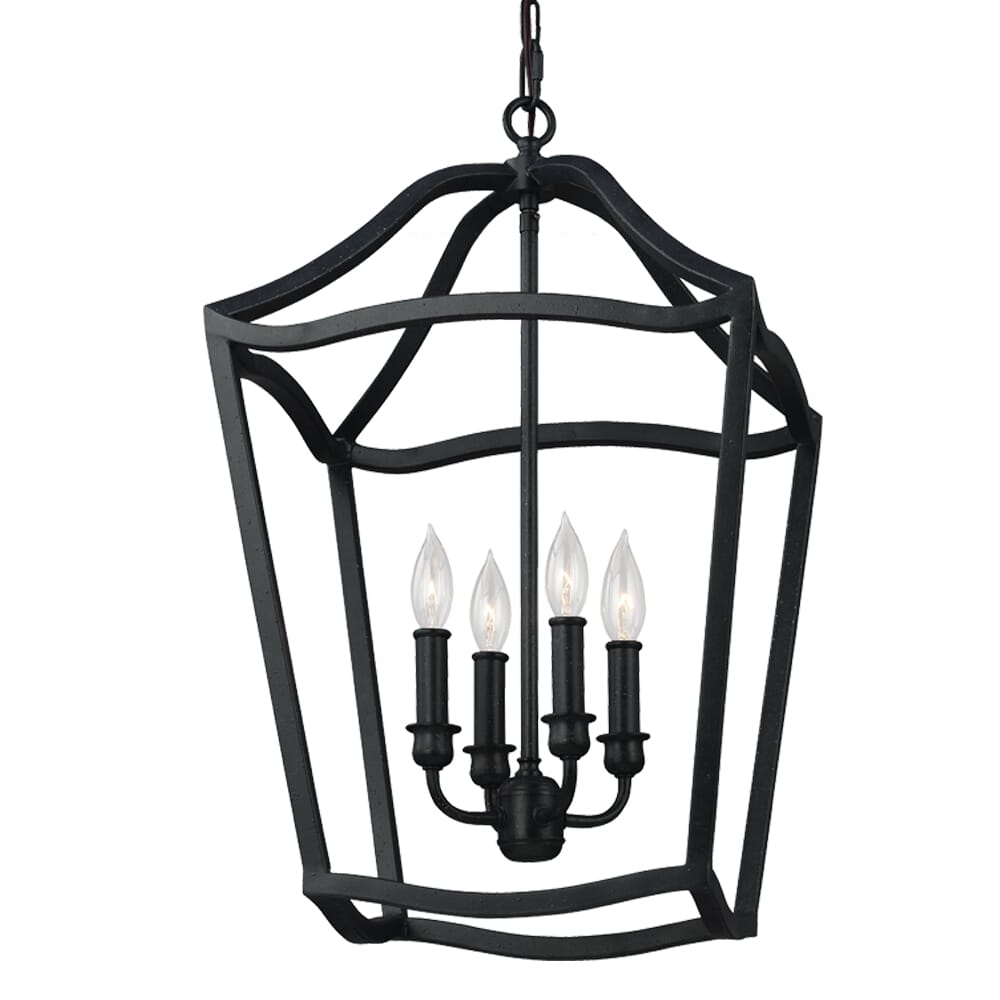 Feiss Yarmouth 4-Light Foyer in Antique Forged Iron