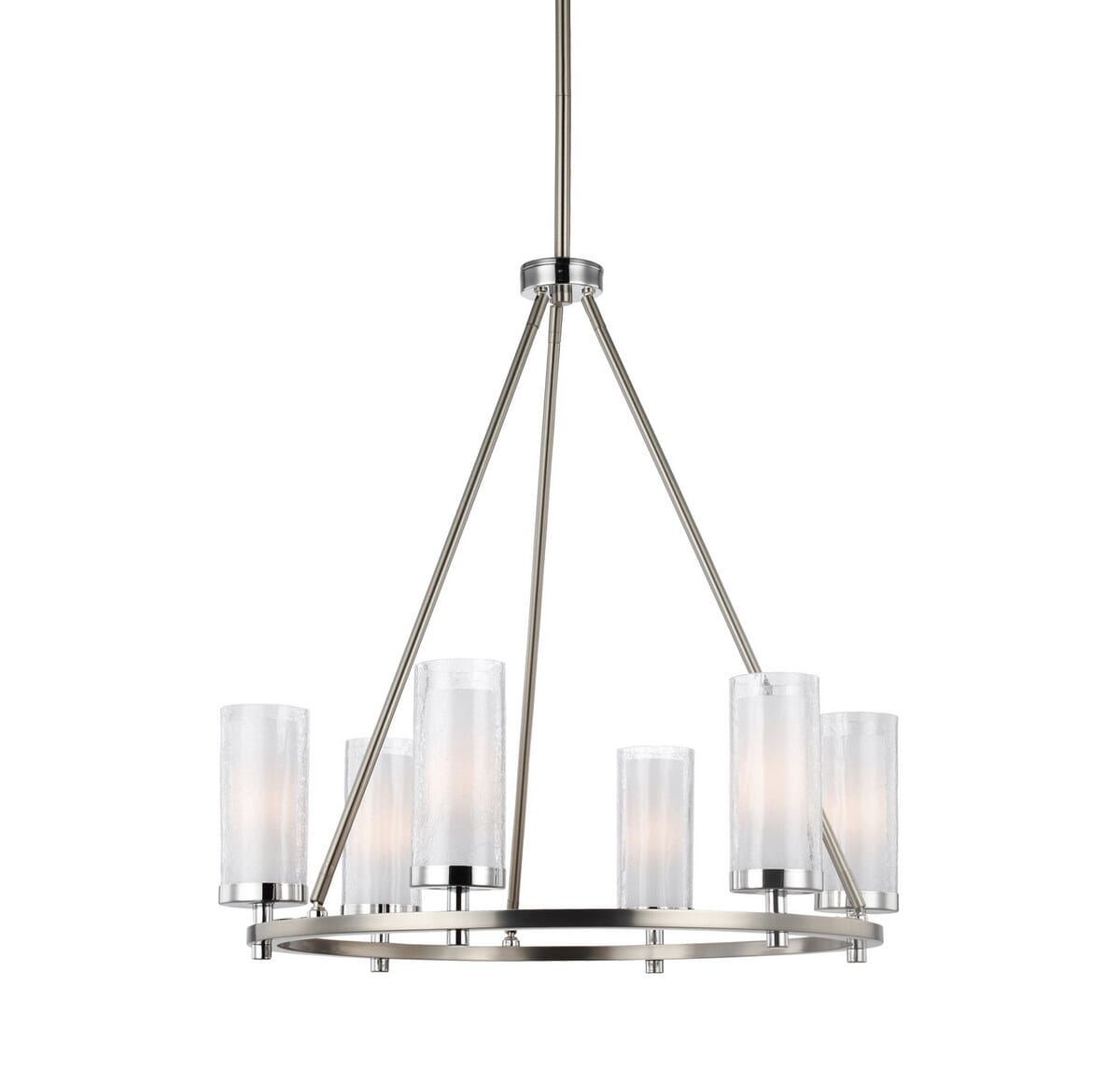 Feiss Jonah 6-Light Chandelier in Satin Nickel