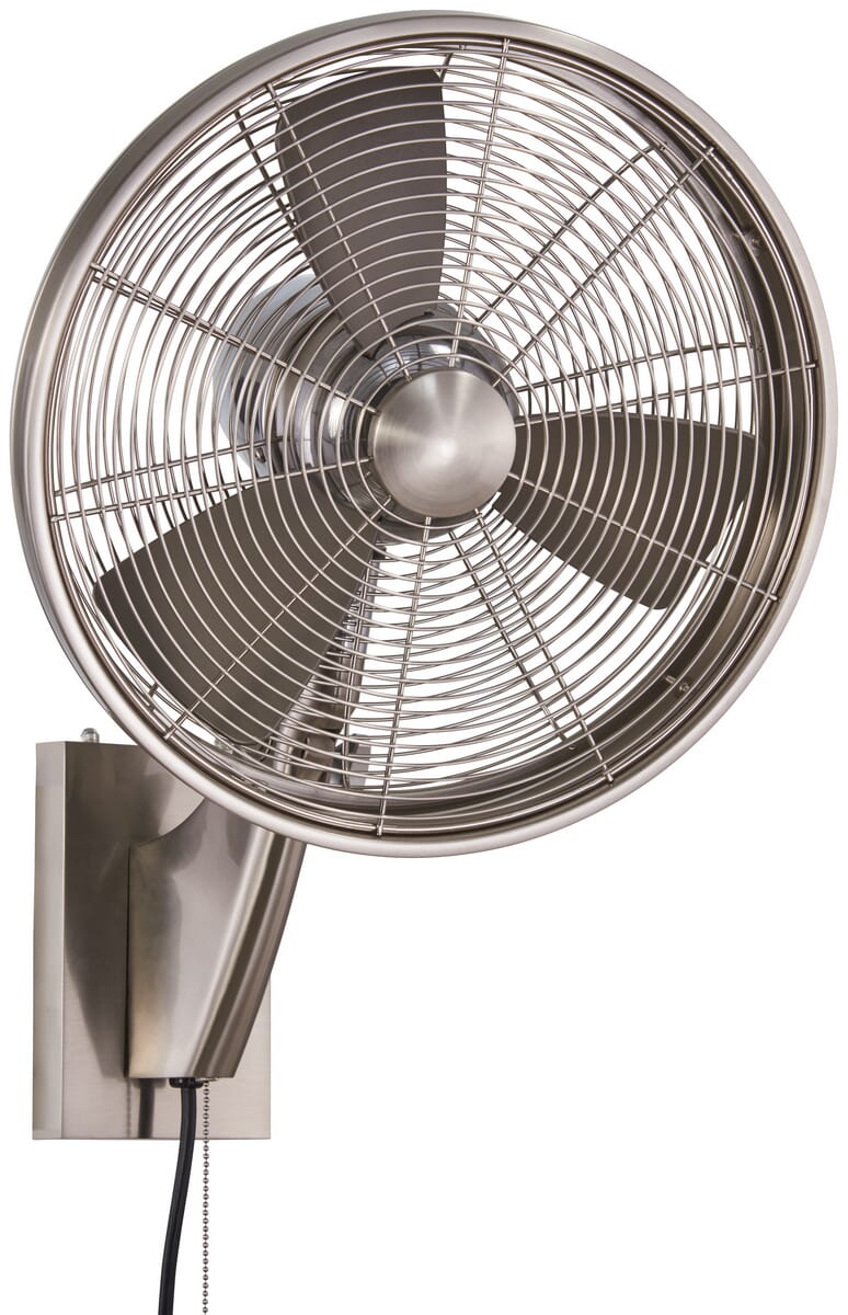 Minka-Aire Anywhere Indoor/Outdoor Oscillating Wall Fan in Brushed Nickel