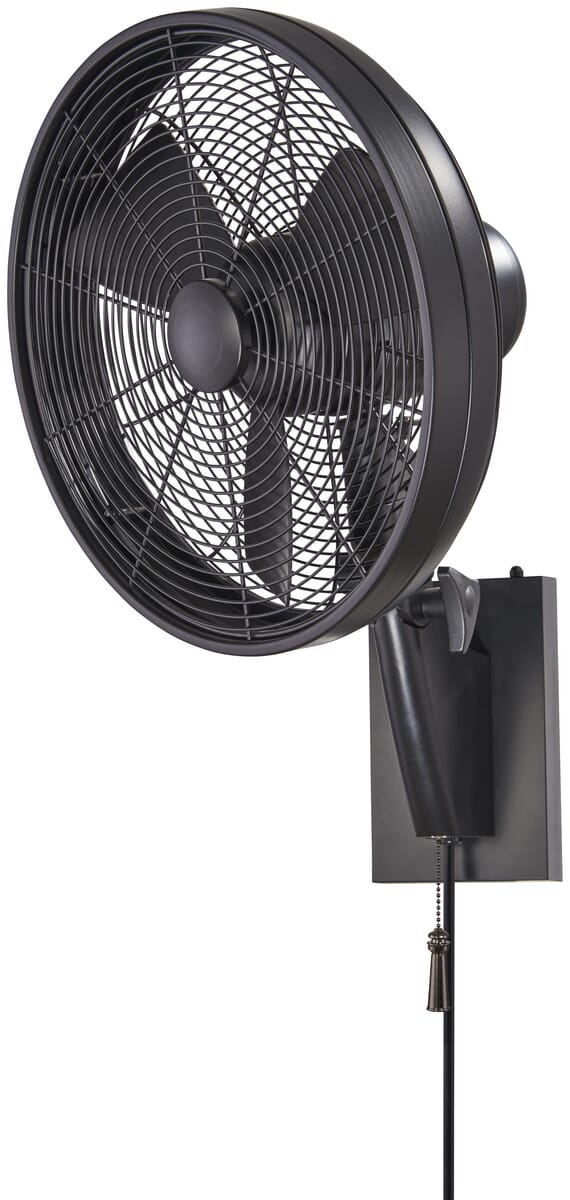 Minka-Aire Anywhere Indoor/Outdoor Oscillating Wall Fan in Matte Black