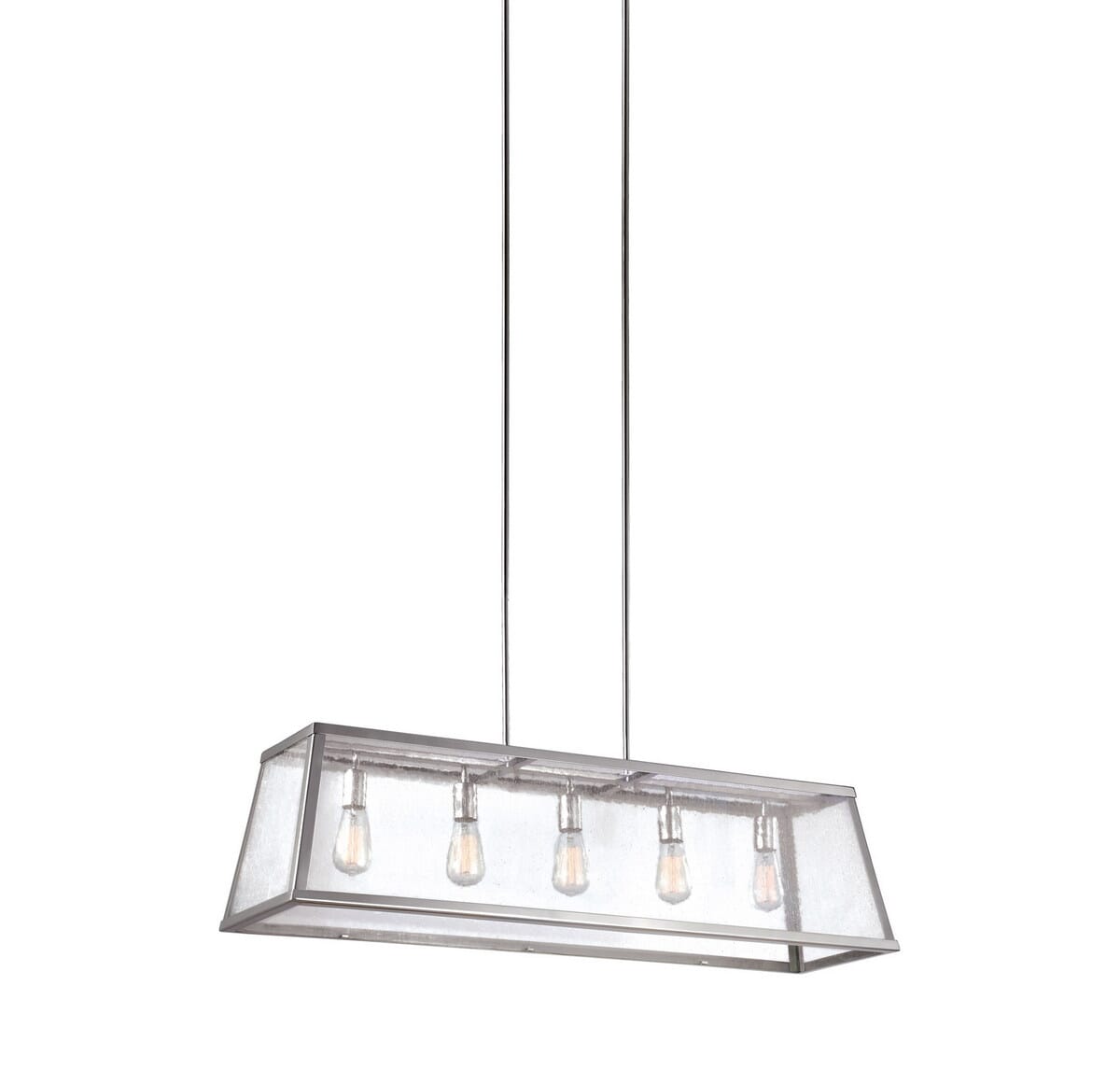 Feiss Harrow 5-Light Island Chandelier in Polished Nickel