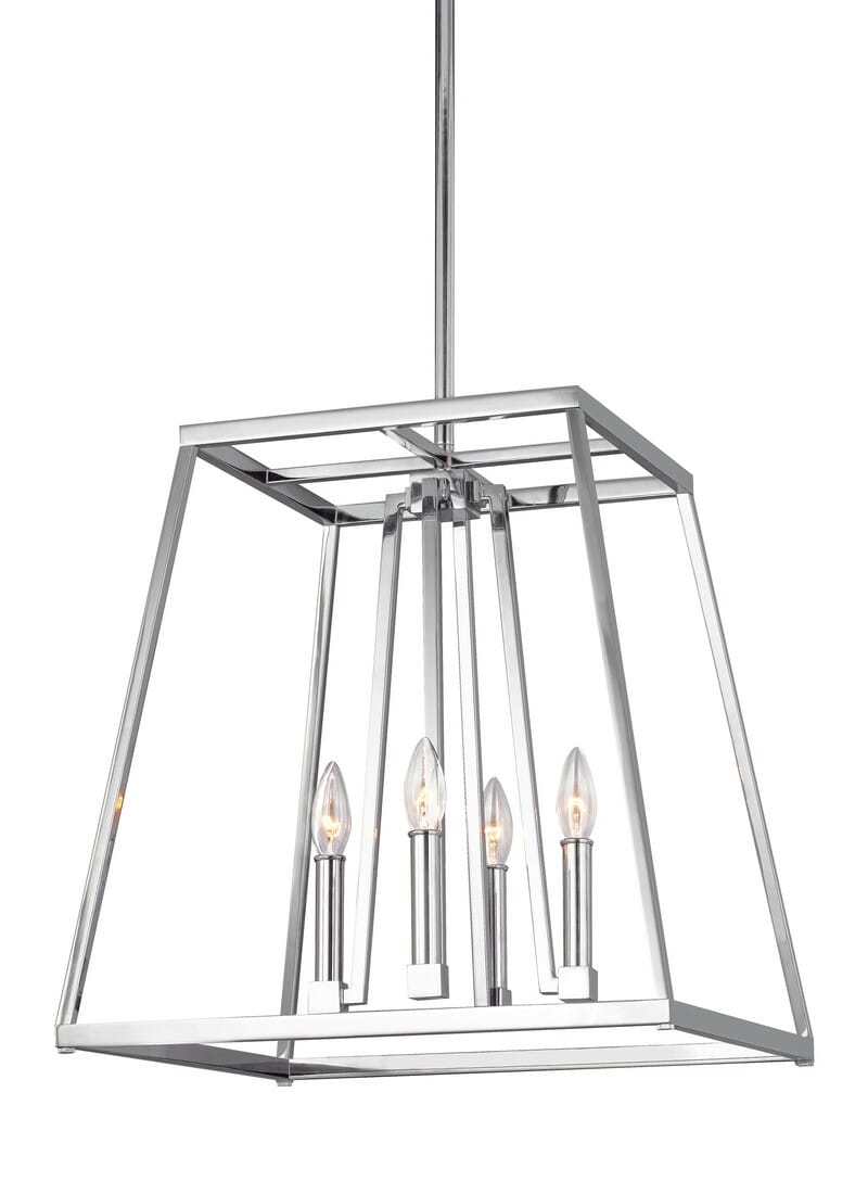 Feiss Conant 18" 4-Light Pendant in Chrome