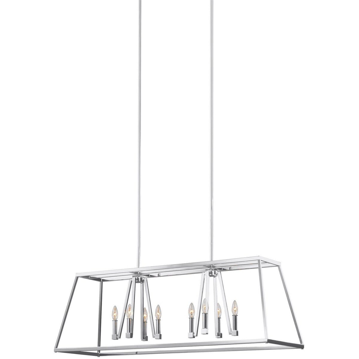 Feiss Conant 48" 8-Light Island Chandelier in Chrome