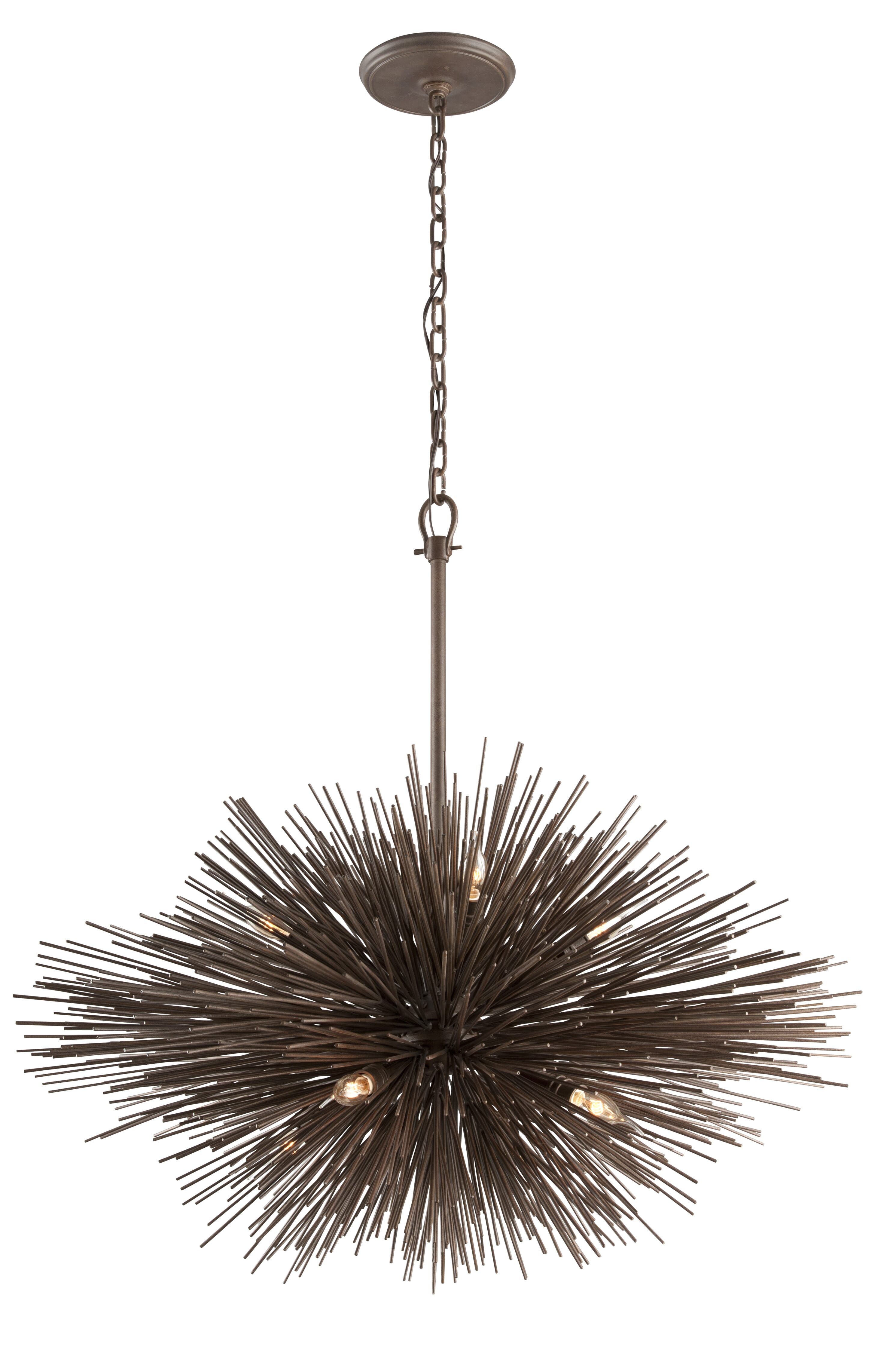 Troy Uni 8-Light 28" Pendant Light in Tide Pool Bronze