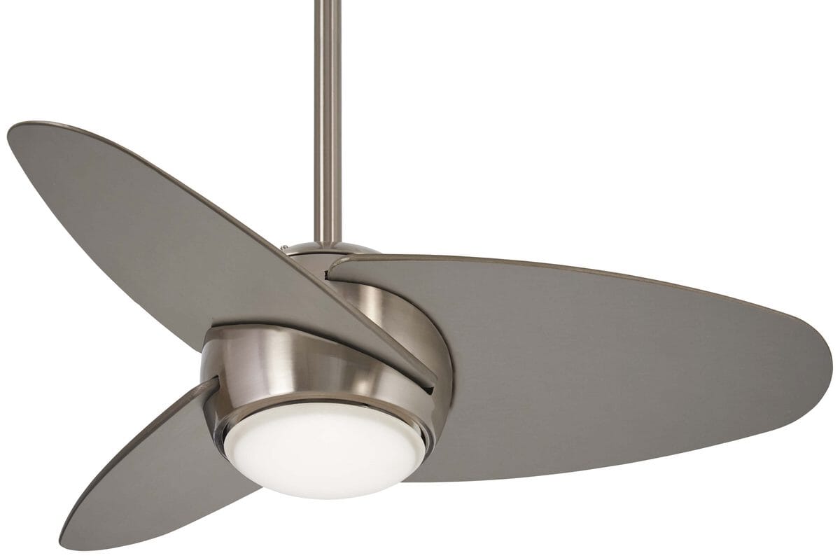 Minka-Aire Slant 36" LED Ceiling Fan in Brushed Steel