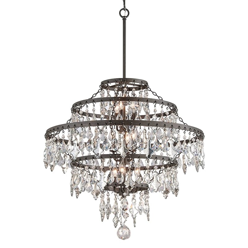 Troy Meritage 9-Light Chandelier in Graphite