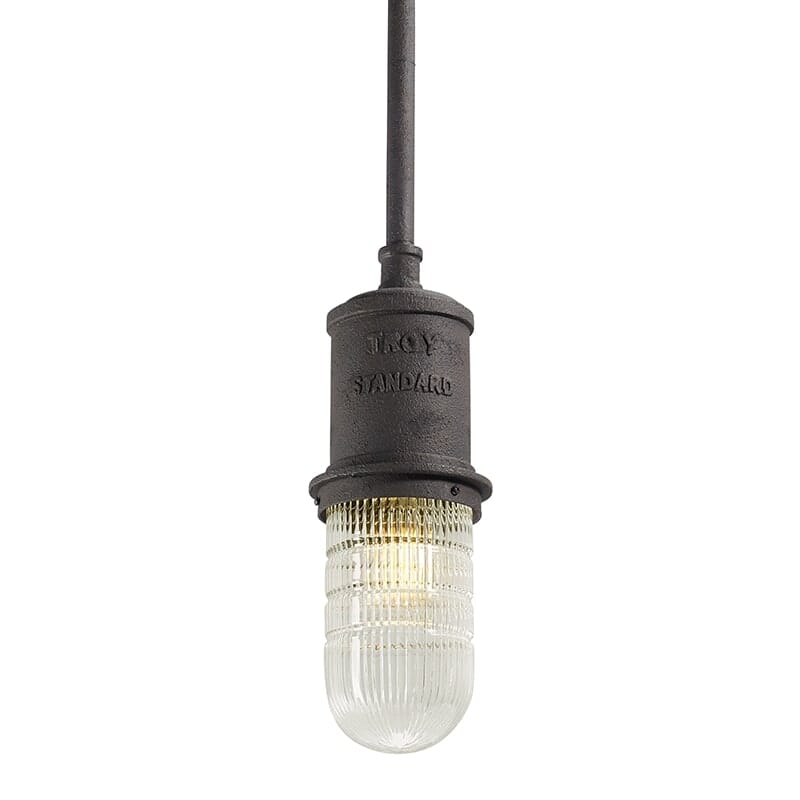 Troy Dock Street 13" Pendant Light in Centennial Rust