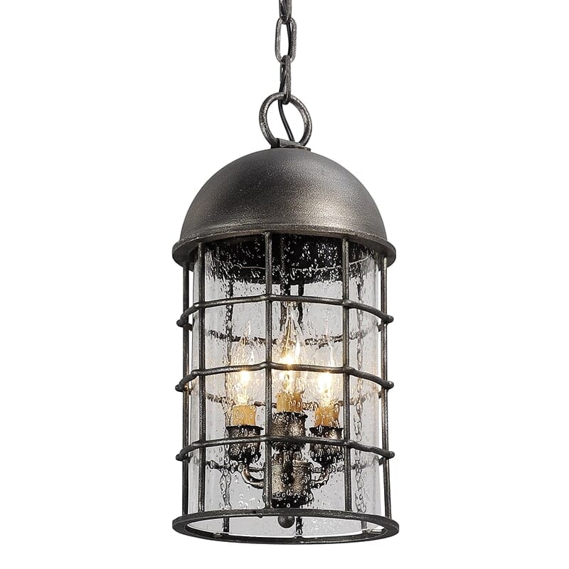 Troy Charlemagne 3-Light 17" Pendant Light in Aged Pewter