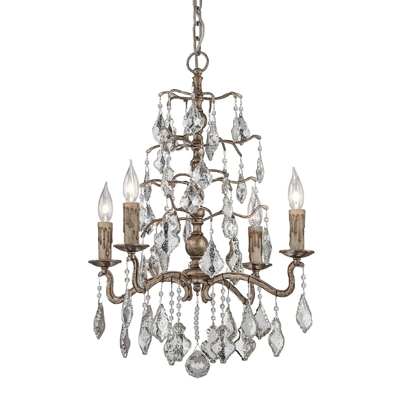 Troy Sienna 4-Light Chandelier in Vienna Bronze