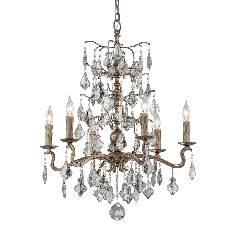 Troy Sienna 6-Light Chandelier in Vienna Bronze