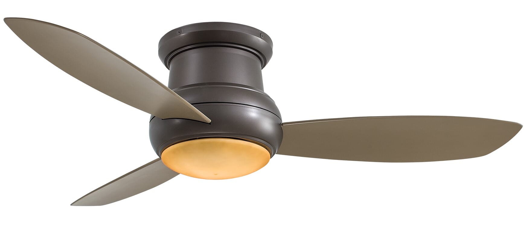 Minka-Aire Concept II 52" Indoor/Outdoor LED Flush Mount Ceiling Fan in Oil Rubbed Bronze