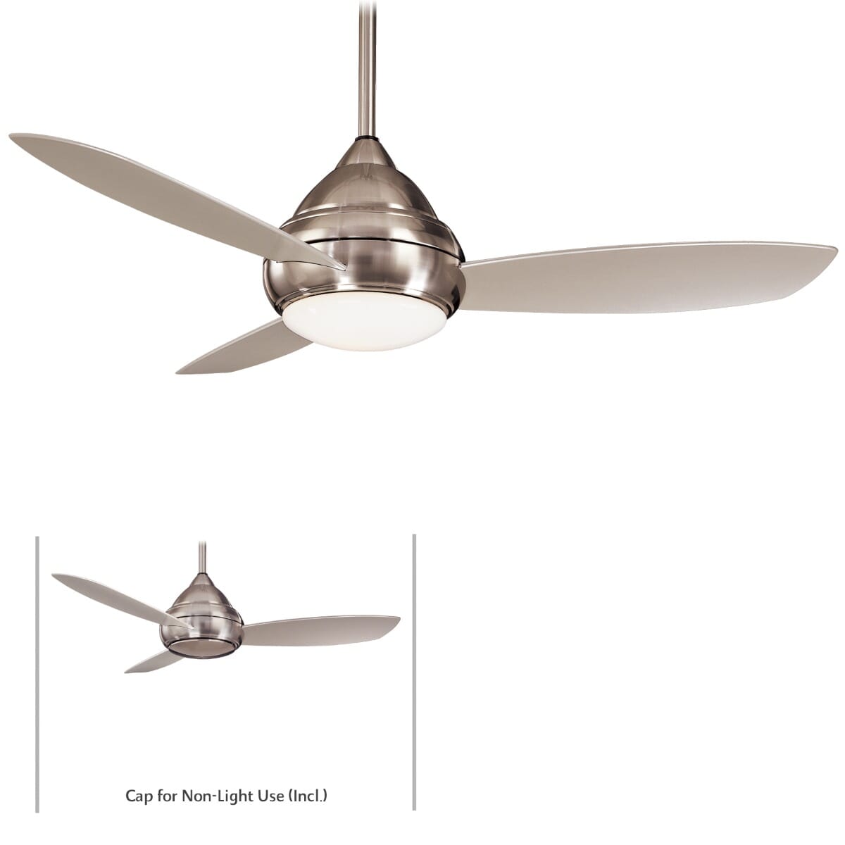 Minka-Aire Concept I 58" LED Indoor/Outdoor Ceiling Fan in Brushed Nickel