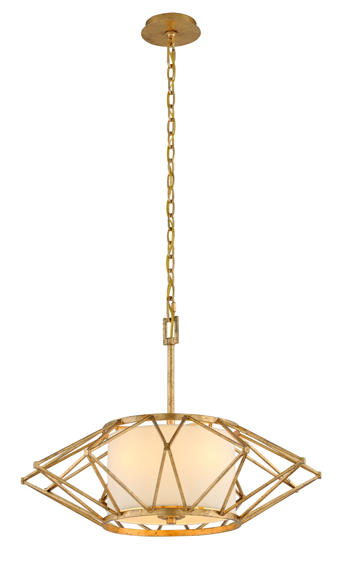 Troy Calliope 4-Light 9" Pendant Light in Rustic Gold Leaf