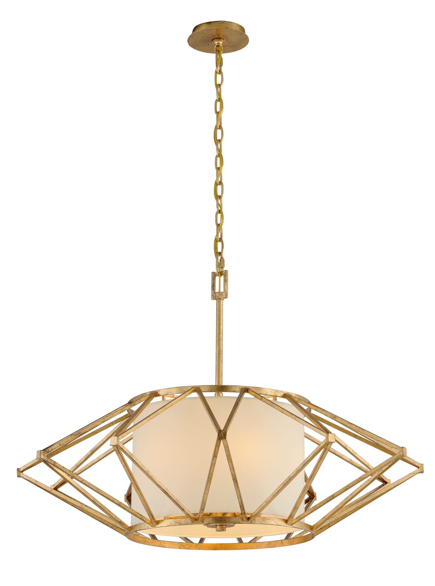 Troy Calliope 6-Light 12" Pendant Light in Rustic Gold Leaf