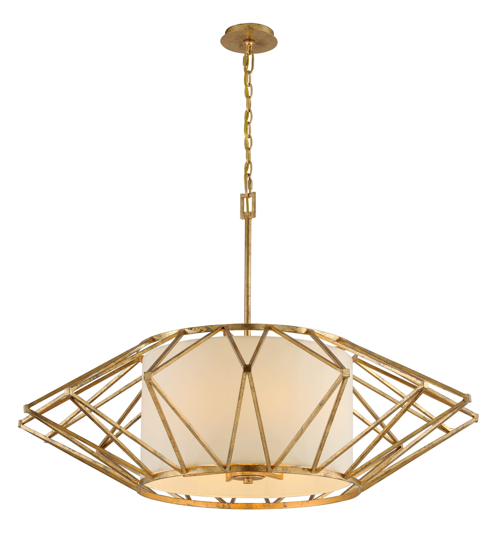 Troy Calliope 8-Light Chandelier in Rustic Gold Leaf