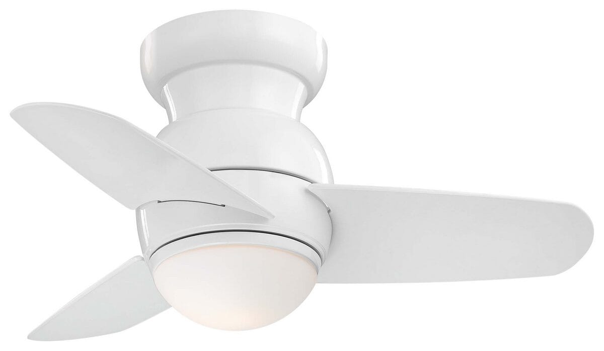 Minka-Aire Spacesaver LED 26" Flush Ceiling Fan in White