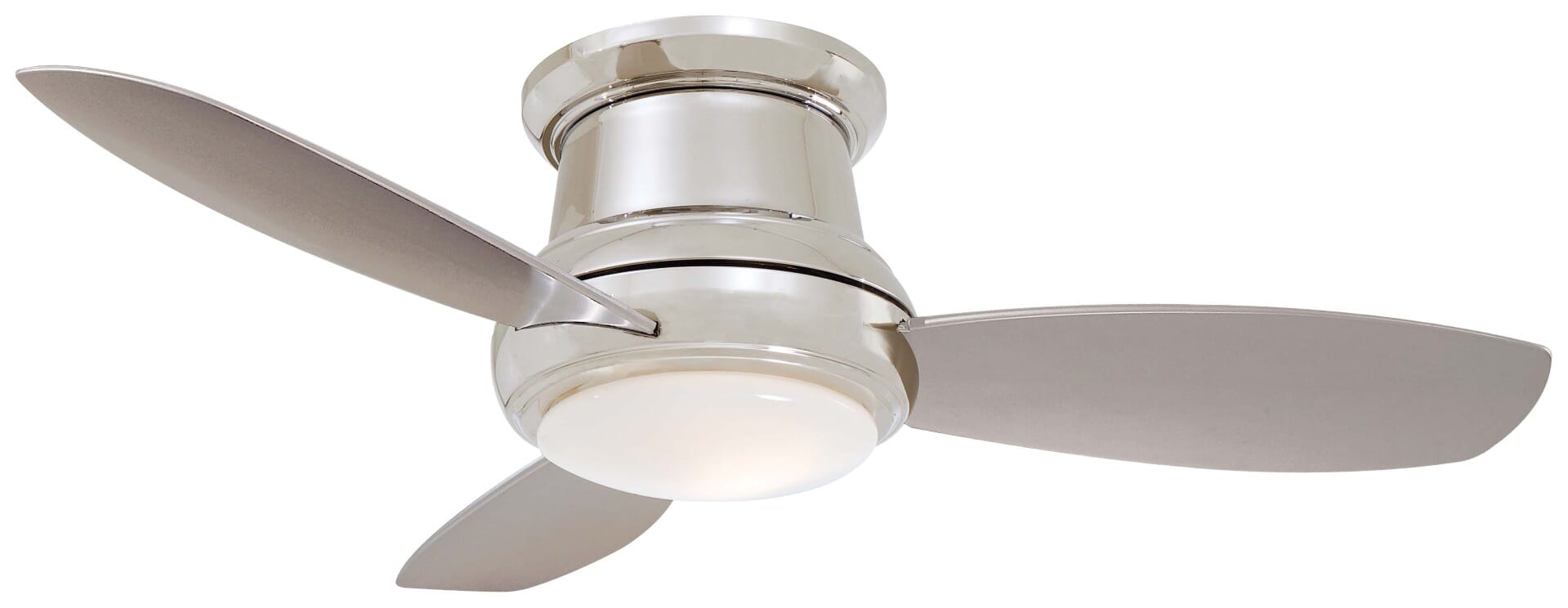 Minka-Aire Concept II 44" LED Flush Mount Ceiling Fan in Polished Nickel