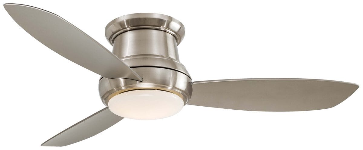 Minka-Aire Concept II 52" LED Flush Mount Ceiling Fan in Brushed Nickel