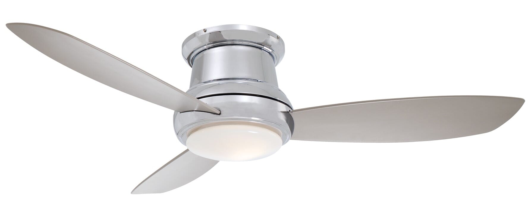 Minka-Aire Concept II 52" LED Flush Mount Ceiling Fan in Polished Nickel