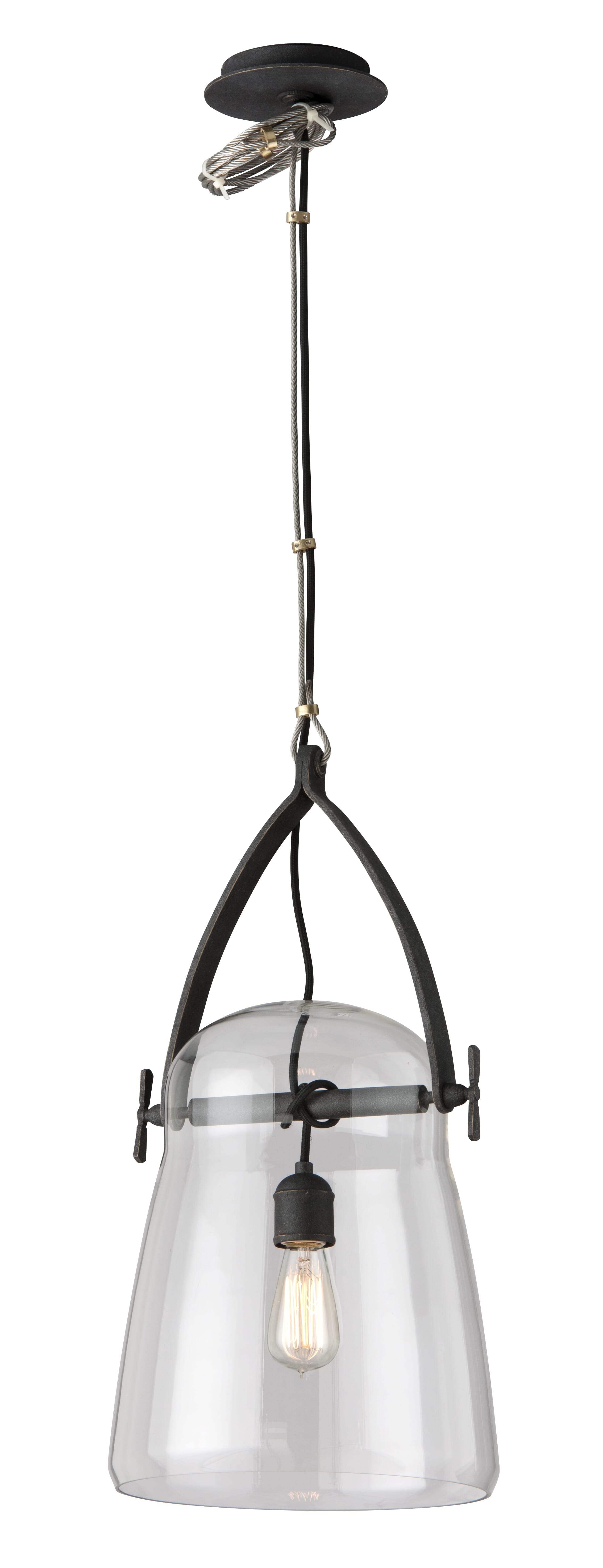 Troy Silverlake 24" Pendant Light in French Iron