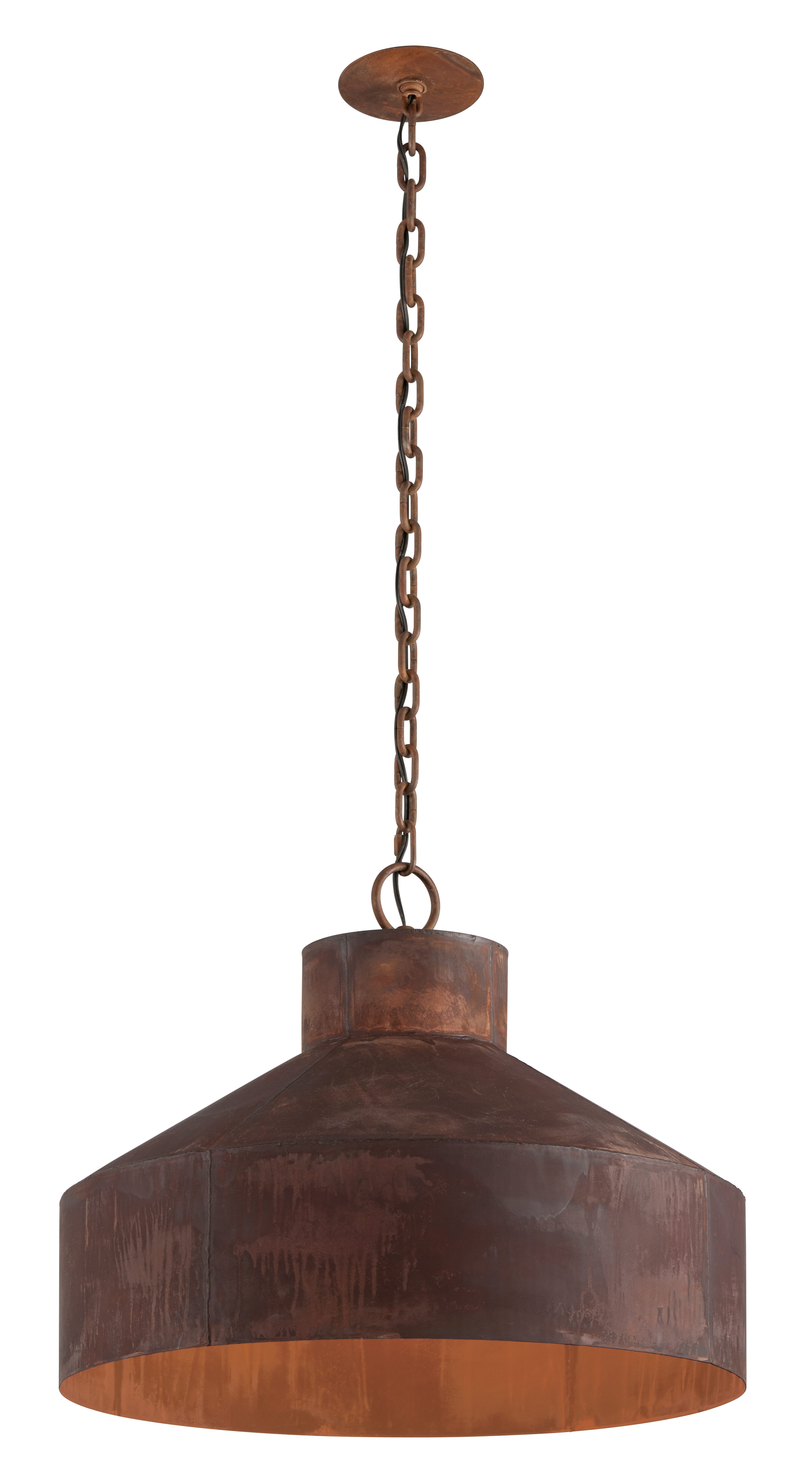 Troy Rise & Shine 4-Light 21" Pendant Light in Rust Patina