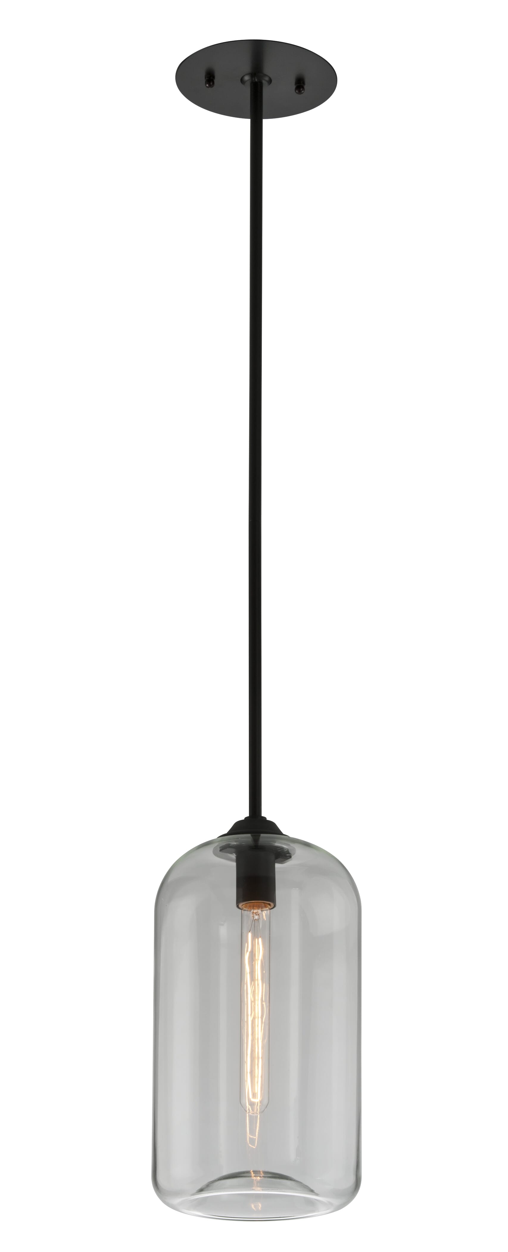 Troy District 16" Pendant Light in Satin Black