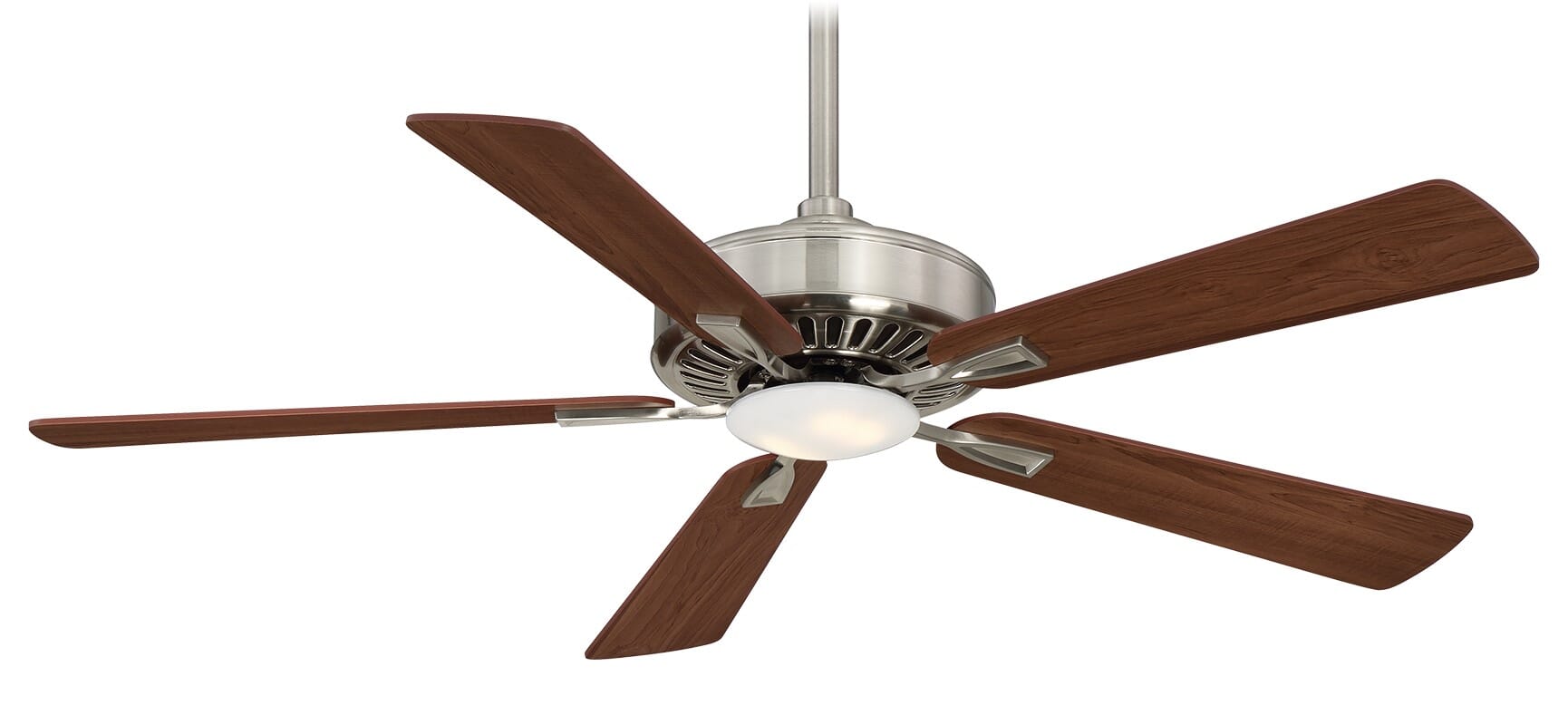 Minka-Aire Contractor Plus LED Ceiling Fan in Brushed Nickel/Dark Walnut