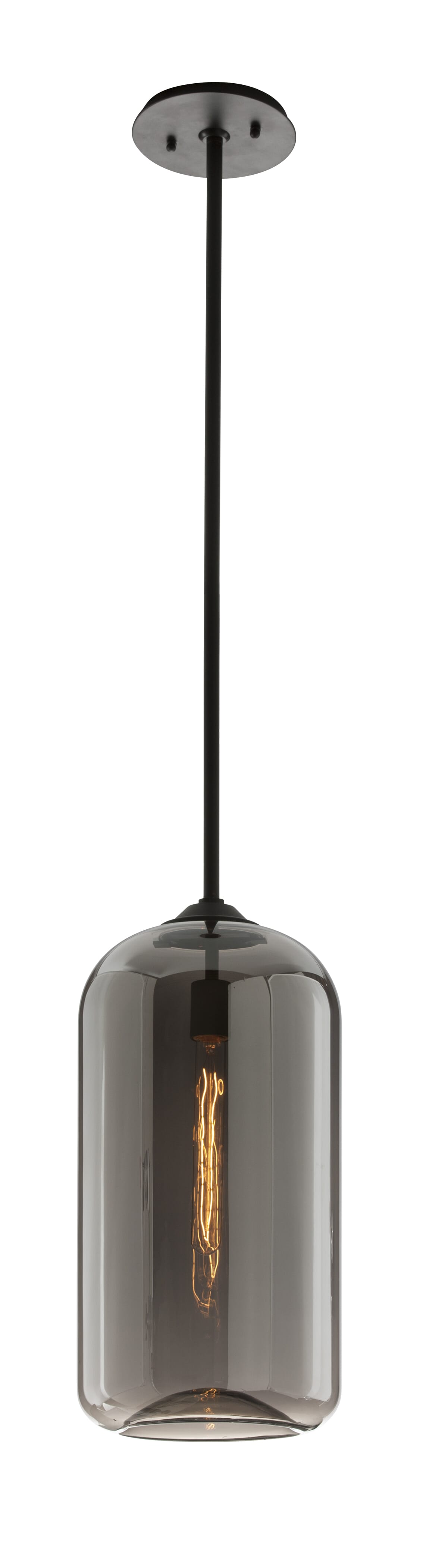 Troy District 21" Pendant Light in Satin Black