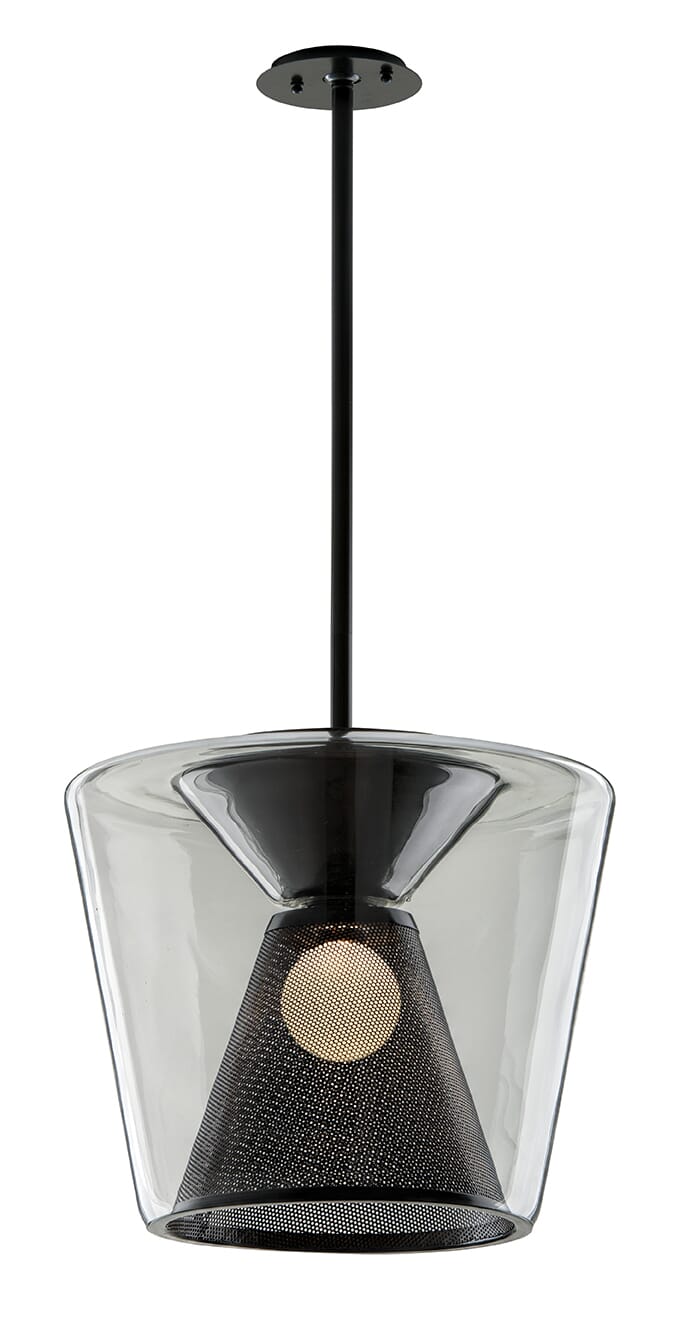 Troy Berlin 19" Pendant Light in Gun Metal