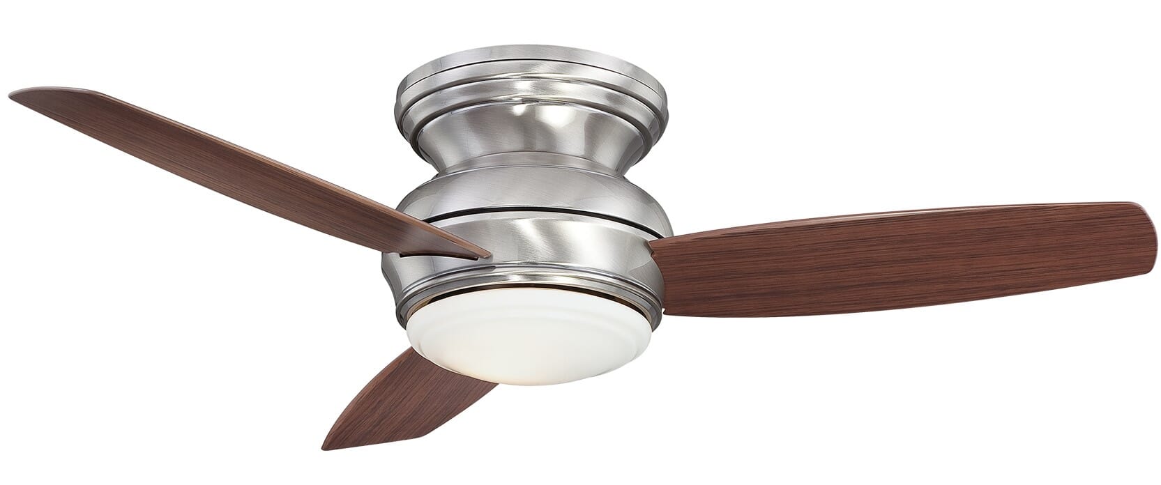 Minka-Aire Traditional Concept 44" LED Indoor/Outdoor Flush Mount Ceiling Fan in Pewter